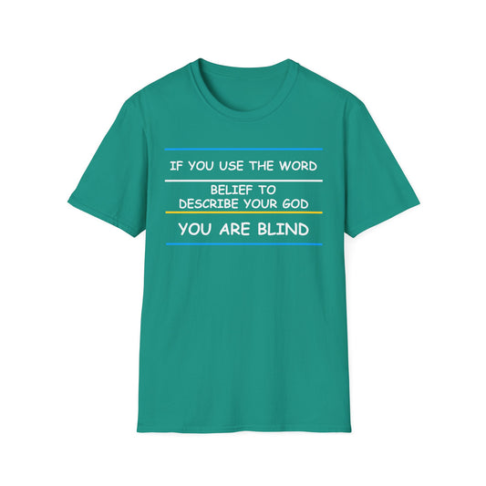 If You Use The Word Belief To Describe Your God YOU ARE BLIND